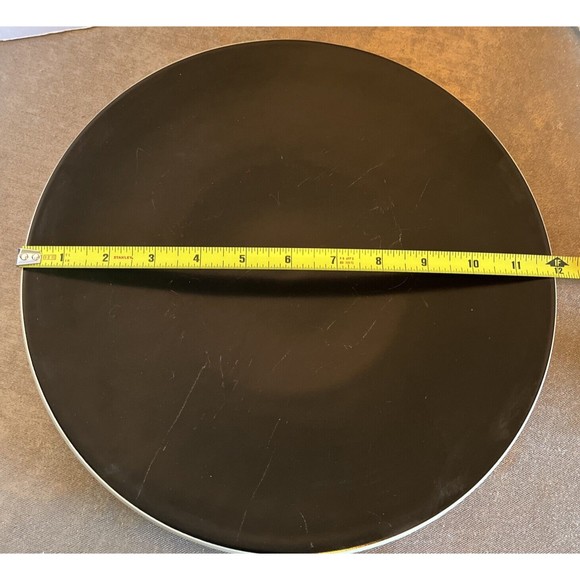 Vtg 1986 Sasaki Colorstone Vignelli Design Inc Matte Black Salad Plate - Picture 6 of 7